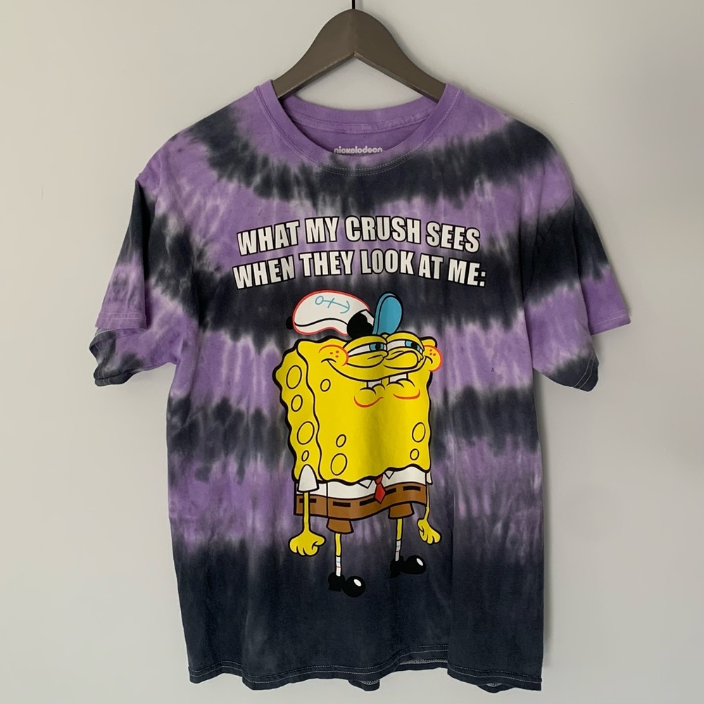What my crush sees when they look at me Nickelodeon tie dye t-shirt